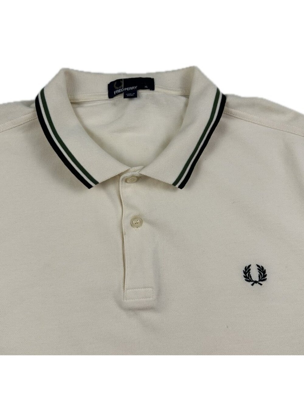 Fred Perry Men’s Polo Shirt Oatmeal Cream Short Sleeves XL